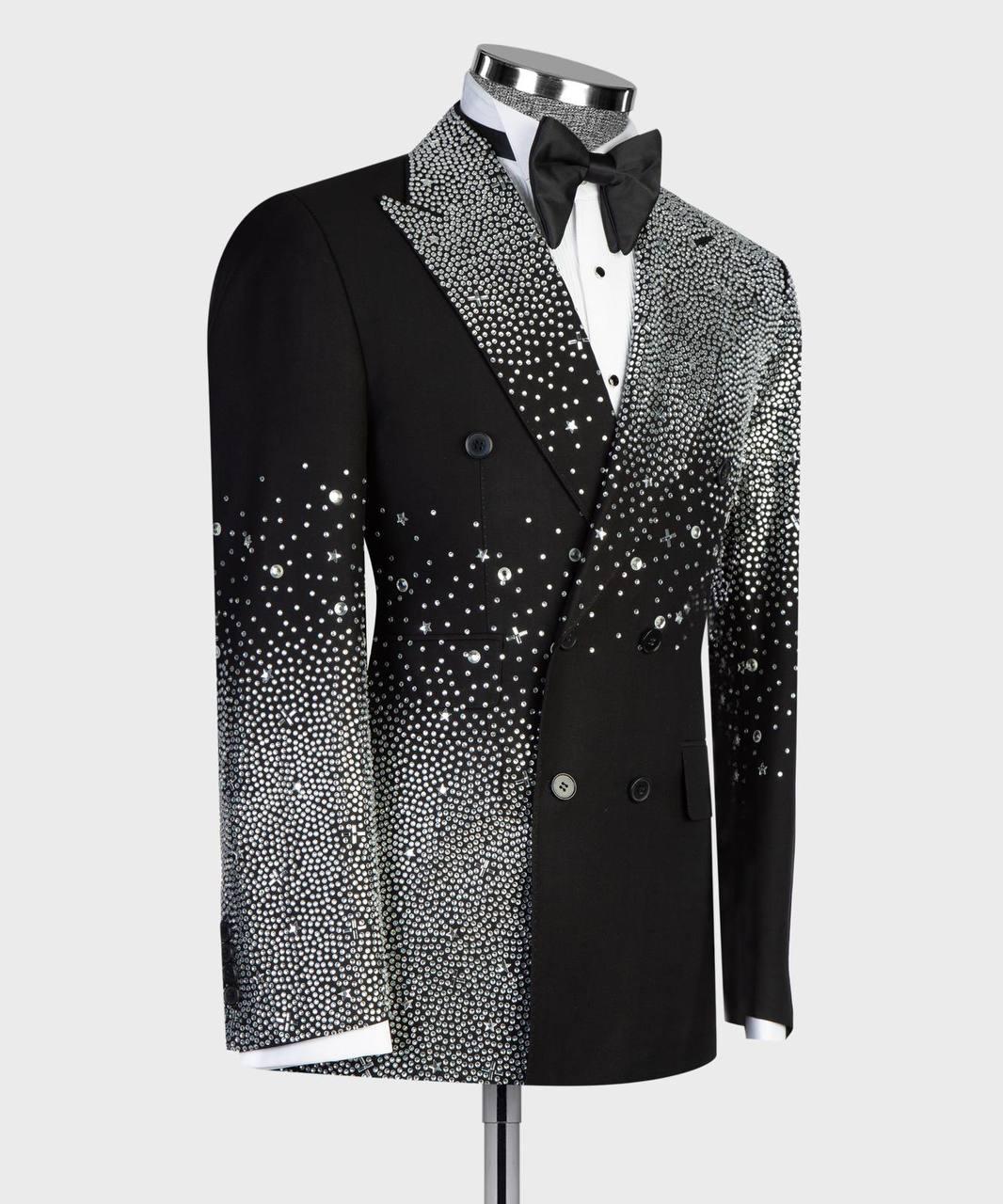Jewelry Ornament Tuxedo – Black/Silver I – view 3