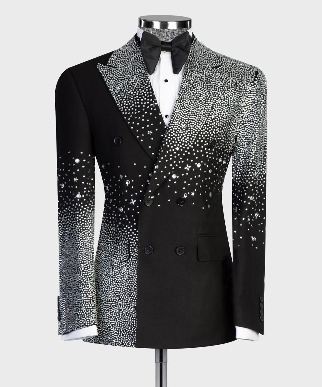 Jewelry Ornament Tuxedo – Black/Silver I – view 2