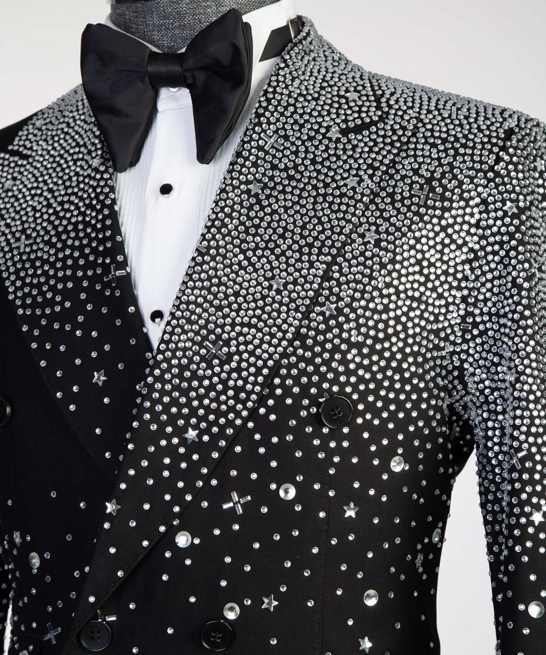Jewelry Ornament Tuxedo – Black/Silver I – view 5