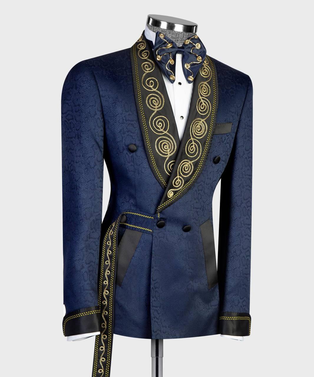 Jewelry Ornament Tuxedo – Blue/Gold IV – view 2