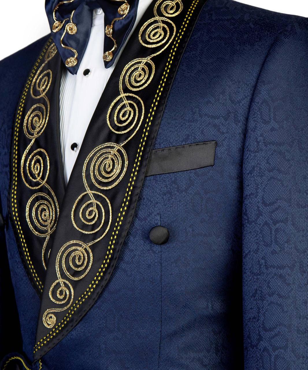 Jewelry Ornament Tuxedo – Blue/Gold IV – view 4
