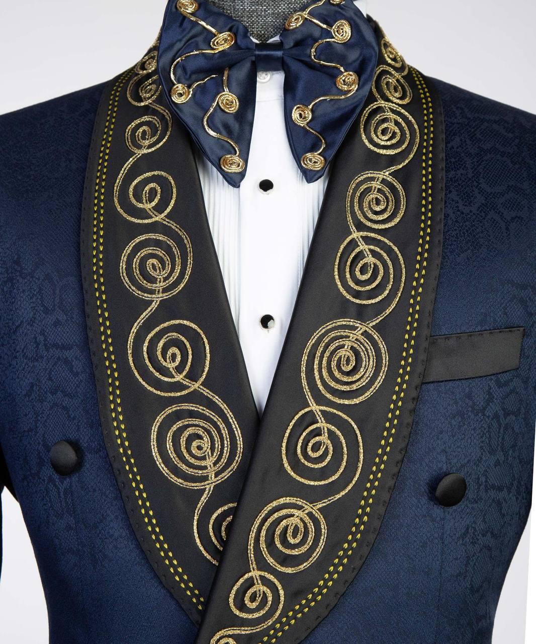 Jewelry Ornament Tuxedo – Blue/Gold IV – view 3