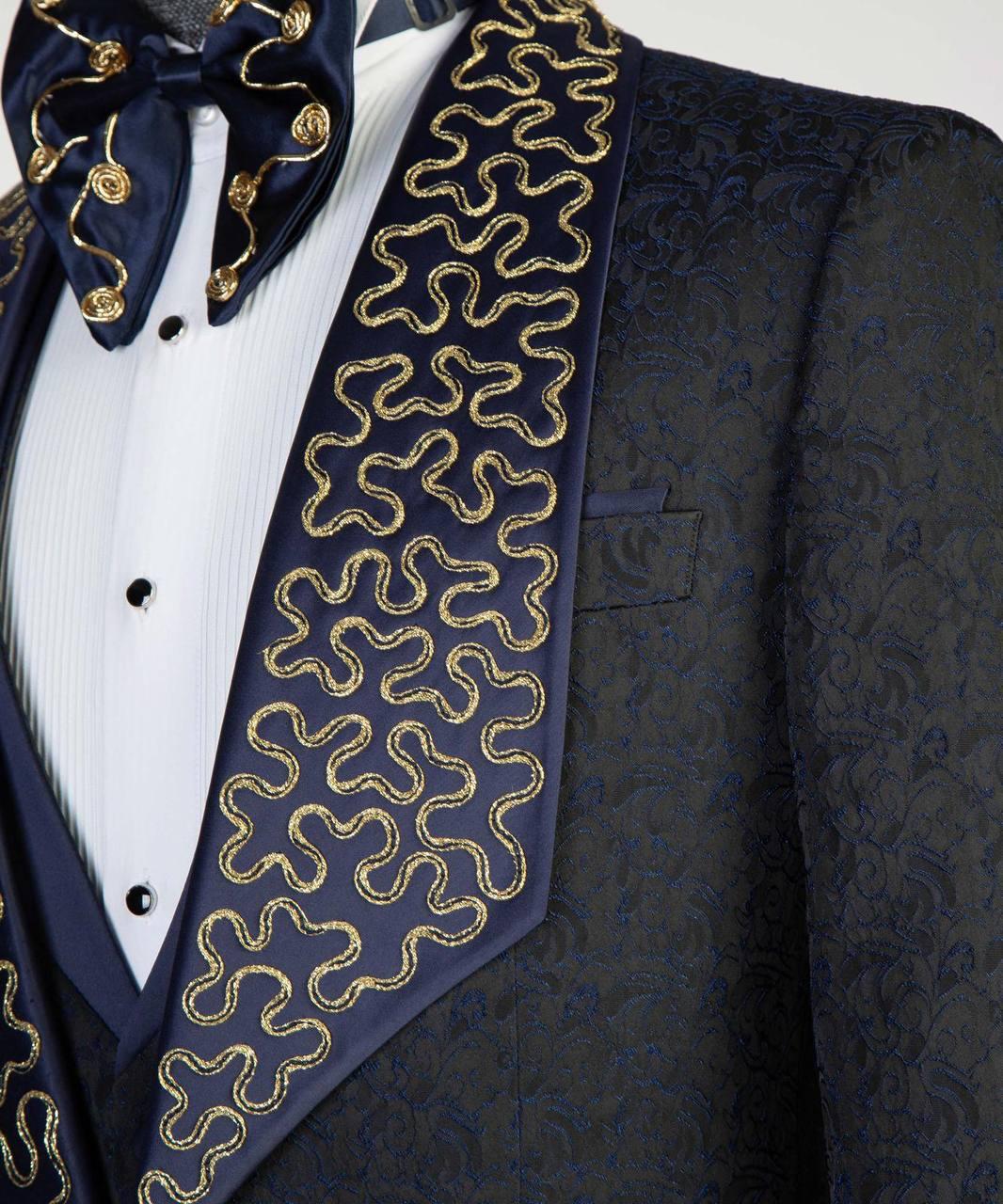 Jewelry Ornament Tuxedo – Blue/Gold III – view 4