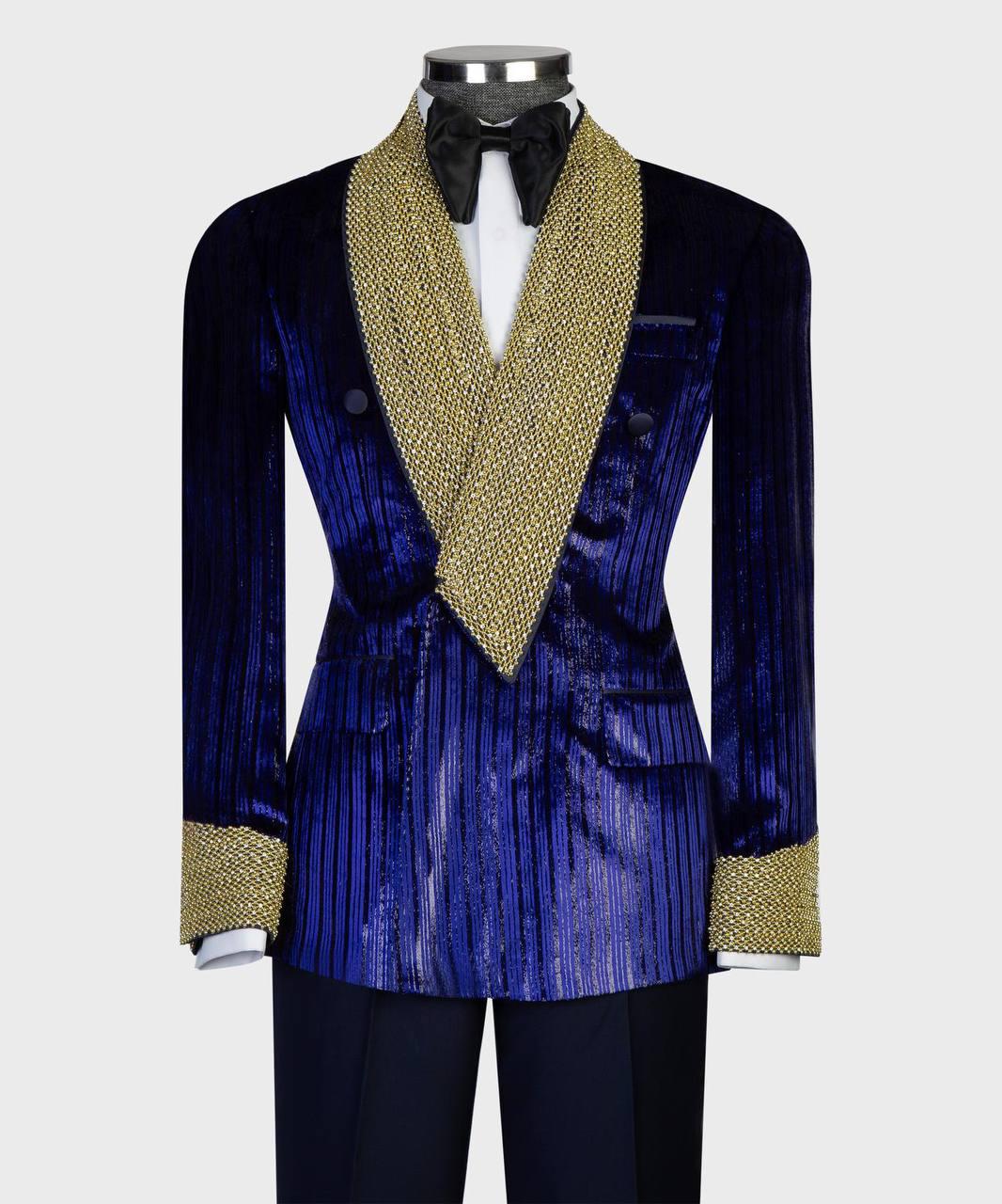Jewelry Ornament Tuxedo – Blue/Gold II – view 3