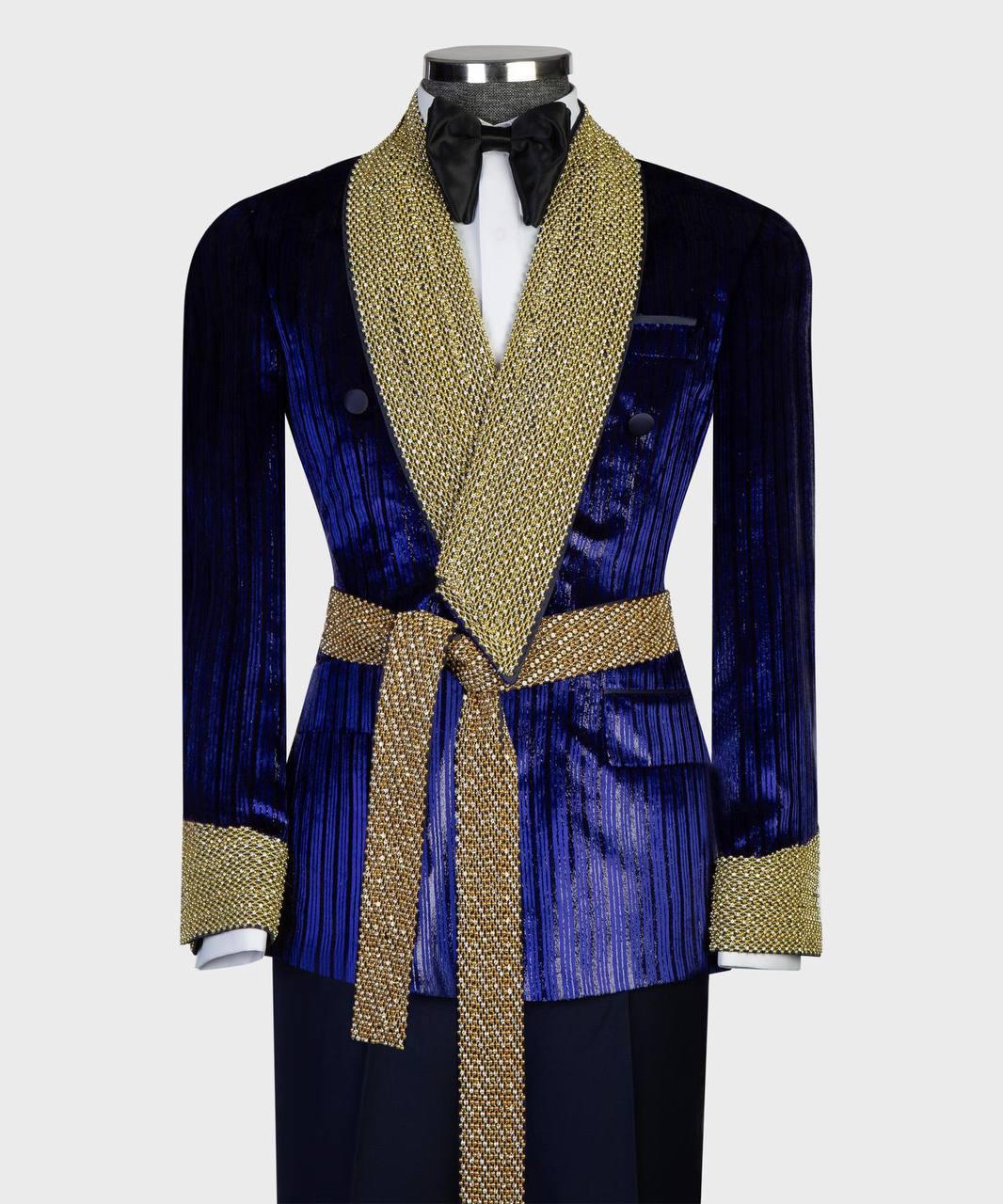 Jewelry Ornament Tuxedo Blue Gold II