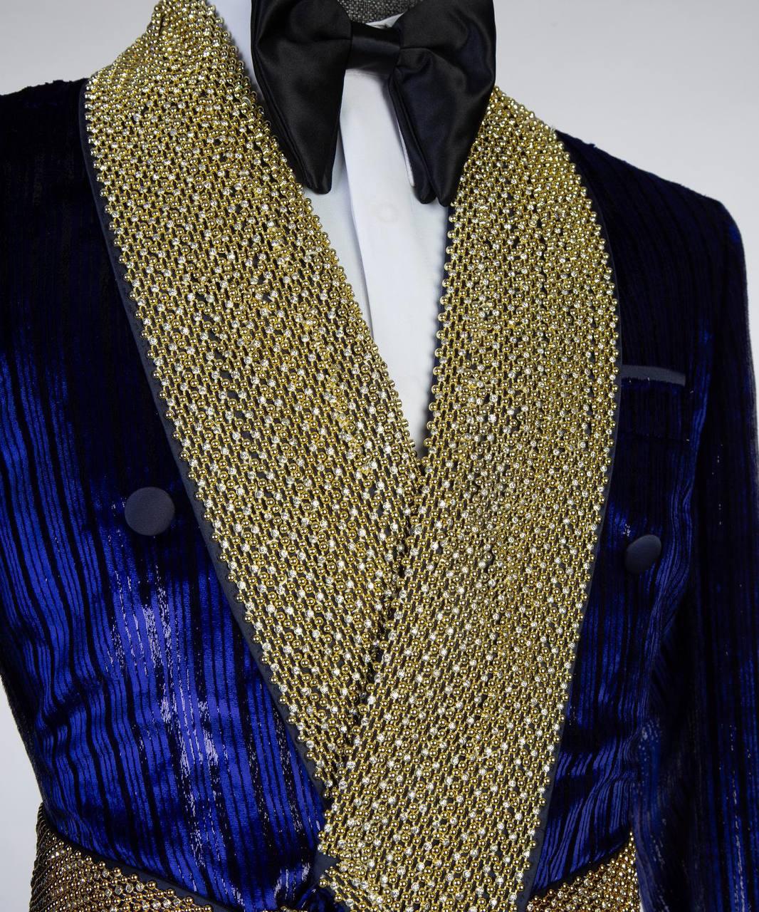 Jewelry Ornament Tuxedo – Blue/Gold II – view 4