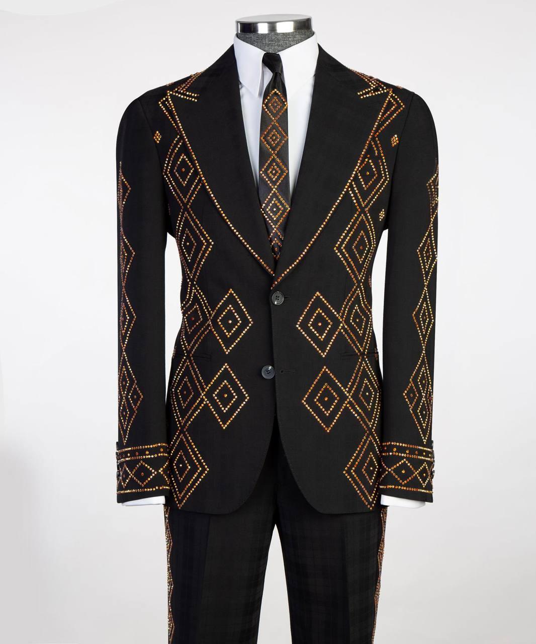 Jewelry Ornament Tuxedo Black Gold XII