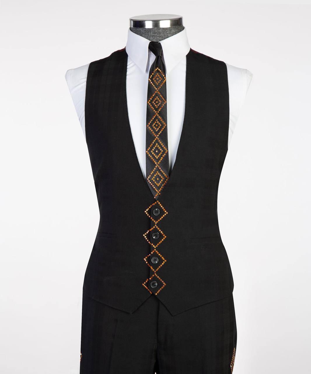Jewelry Ornament Tuxedo – Black/Gold XII – view 7