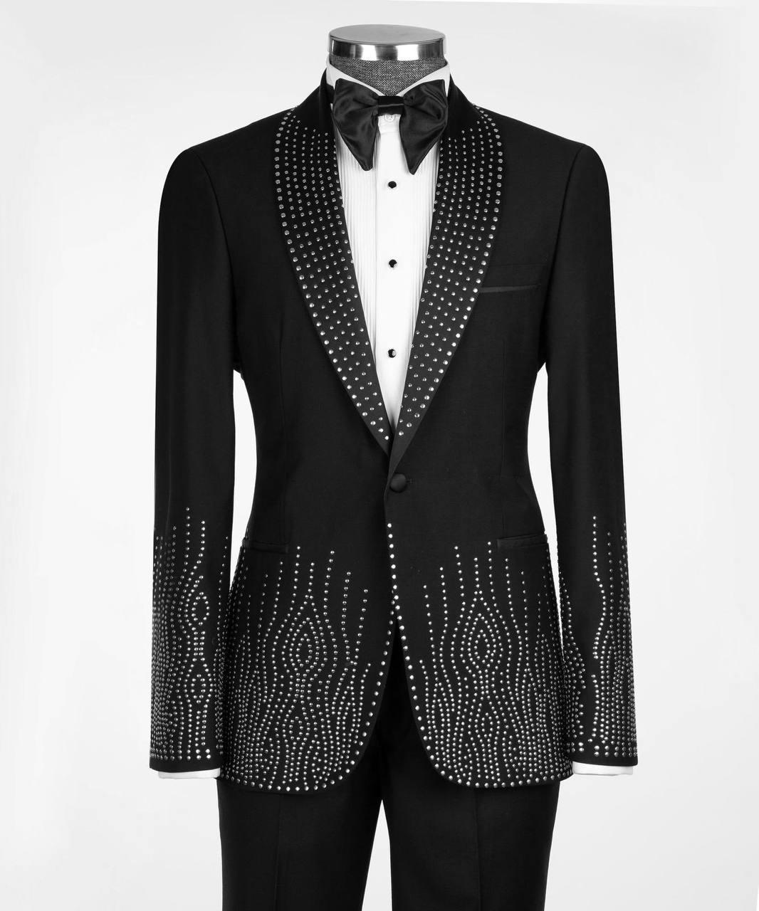 Jewelry Ornament Tuxedo Black Gold IX