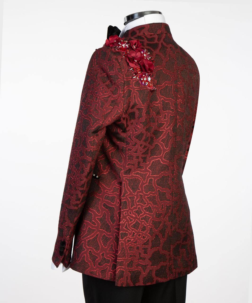 Jewelry Ornament Tuxedo – Burgundy – view 3
