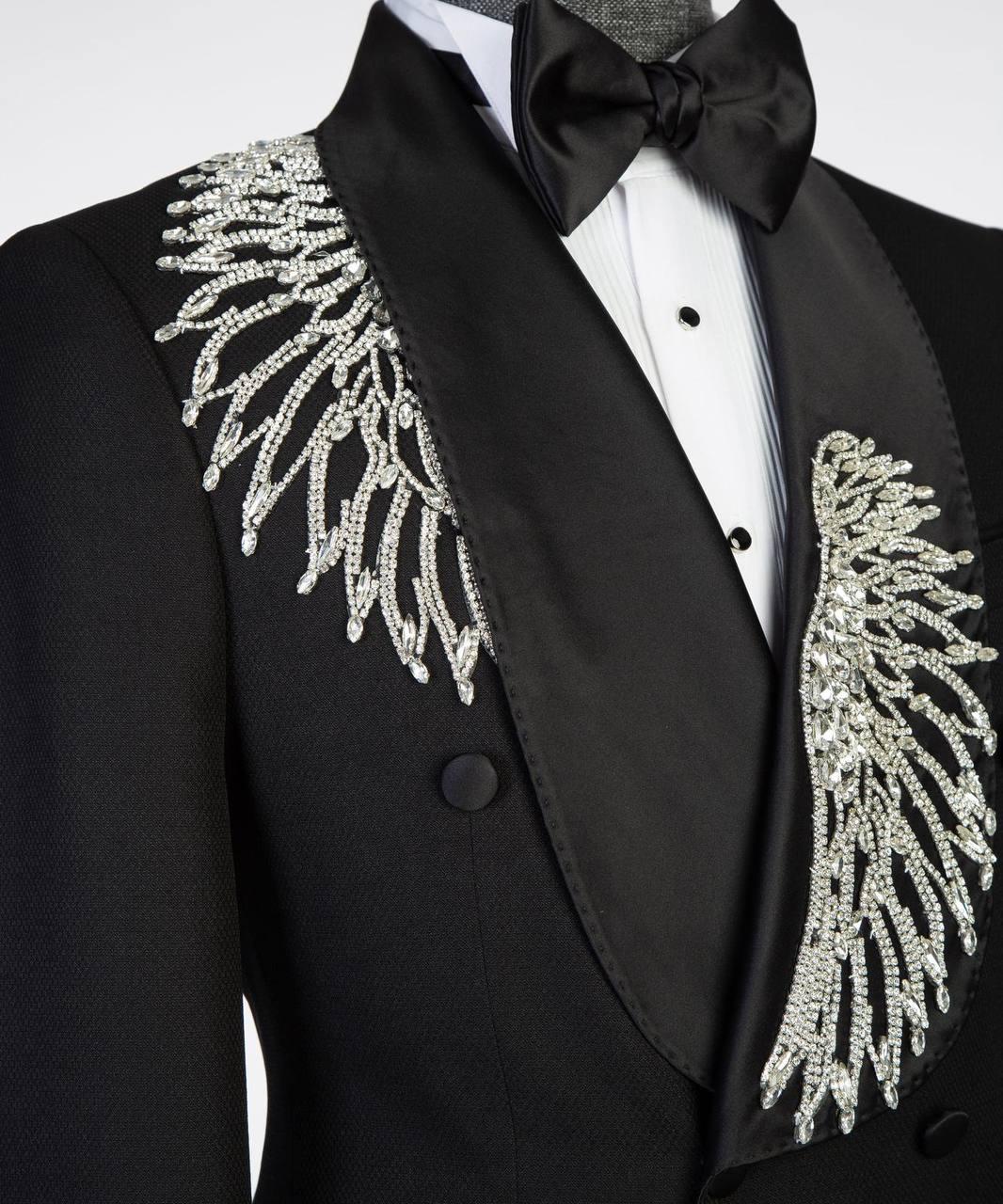 Jewelry Ornament Tuxedo – Black/Silver II – view 3