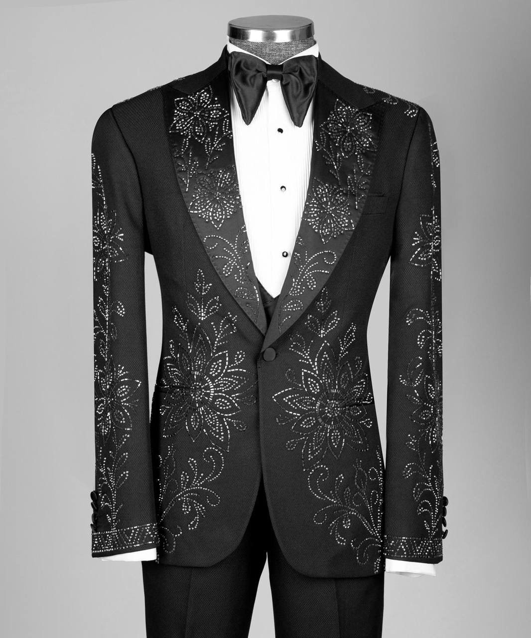 Jewelry Ornament Tuxedo Black Silver III