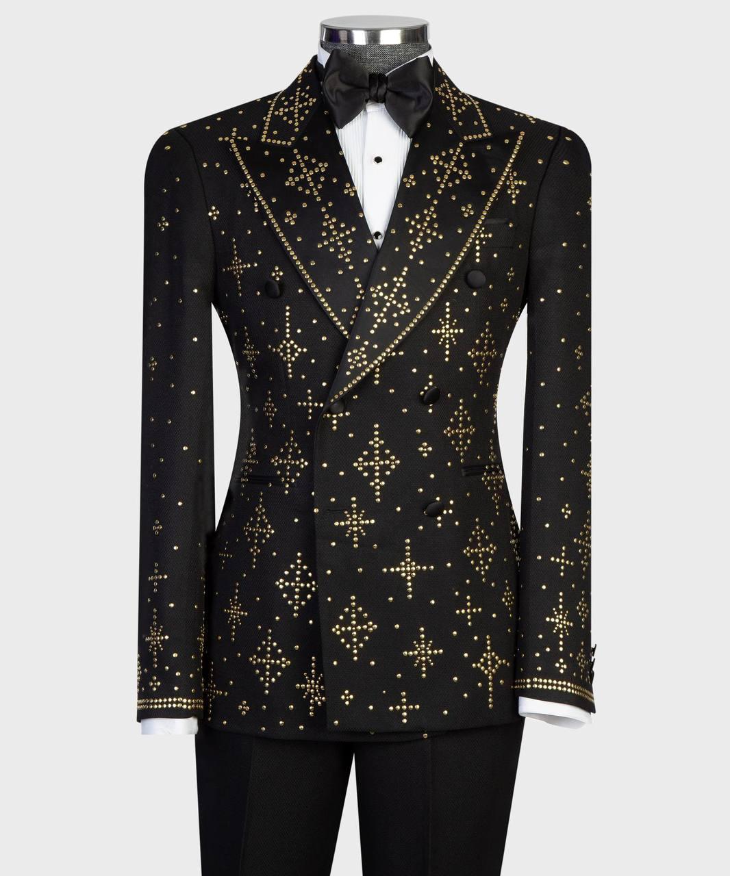 Jewelry Ornament Tuxedo Black Gold VII