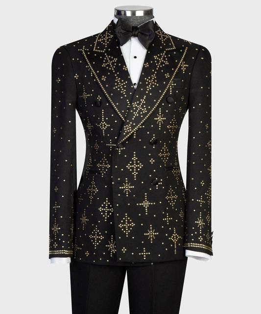 Jewelry Ornament Tuxedo Black Gold VII