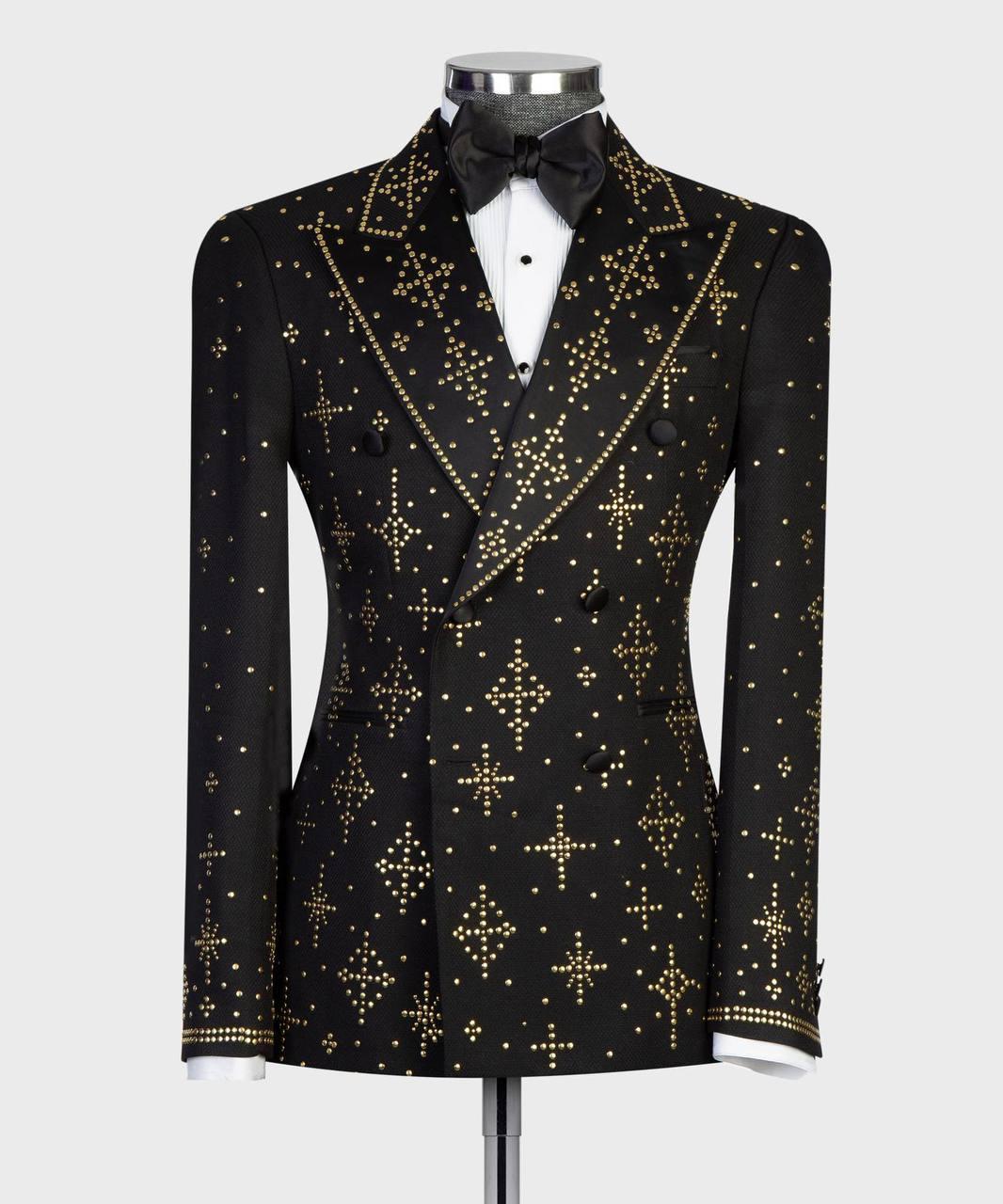 Jewelry Ornament Tuxedo – Black/Gold VII – view 2
