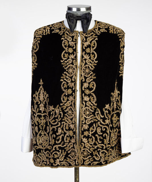 Jewelry Ornament Tuxedo Black Gold Embroidered II