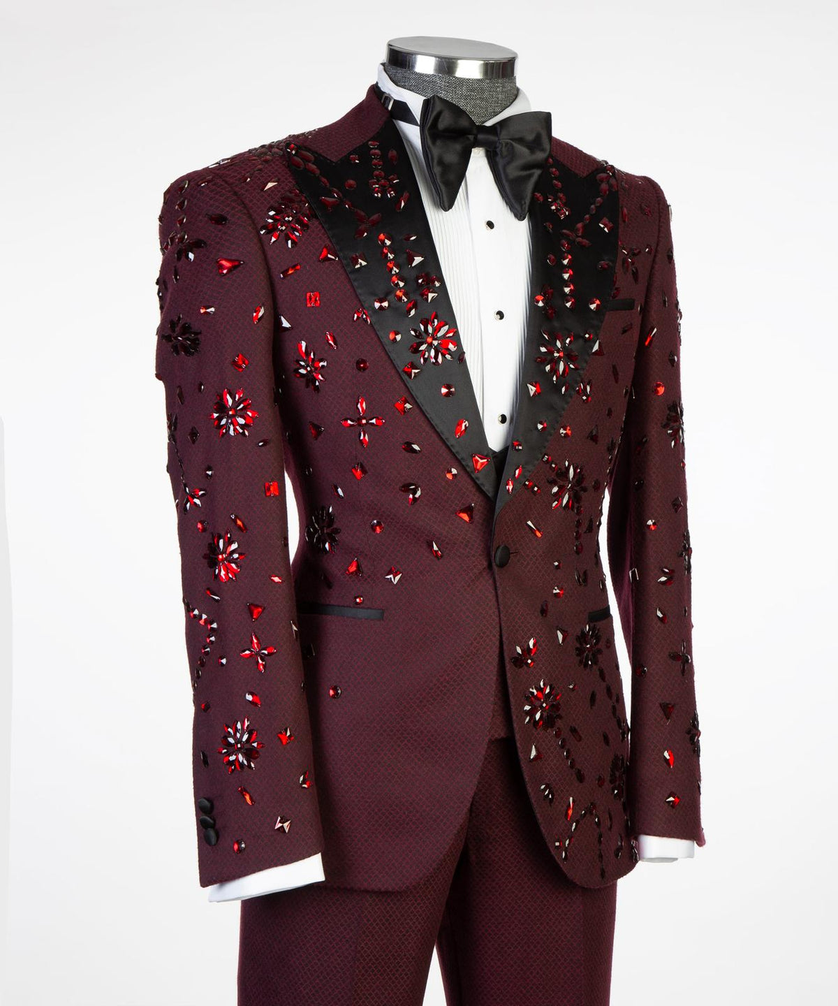 Jewelry Ornament Tuxedo – Claret Red – view 3