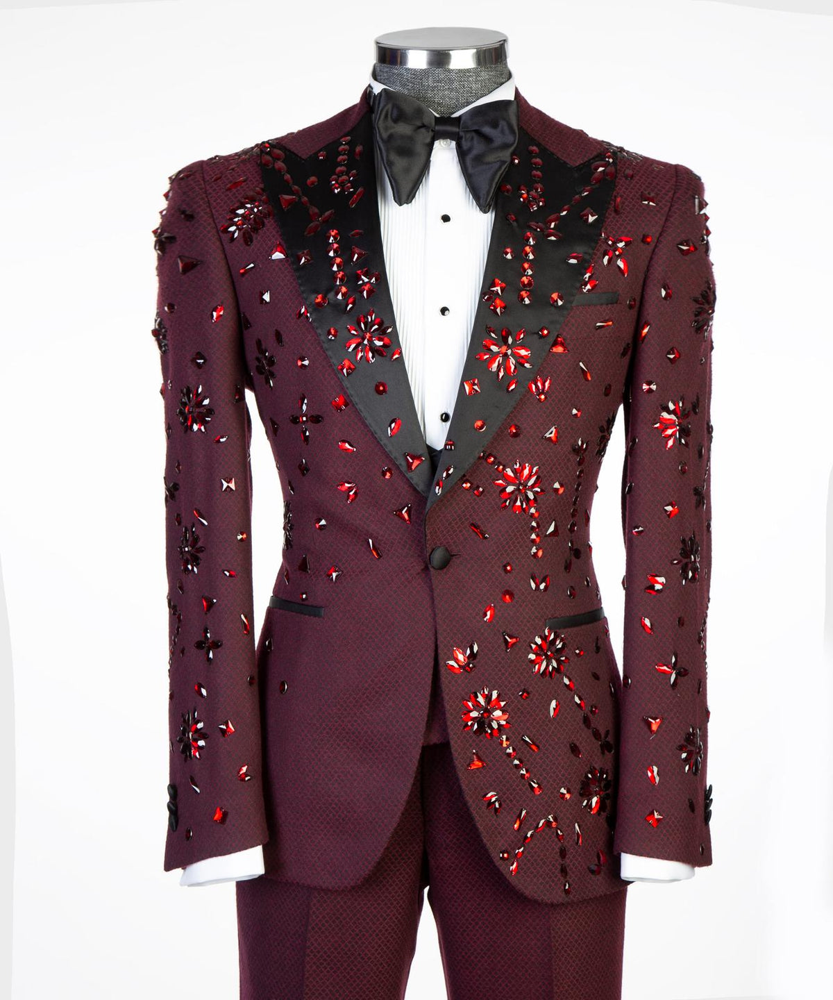 Jewelry Ornament Tuxedo – Claret Red – view 2