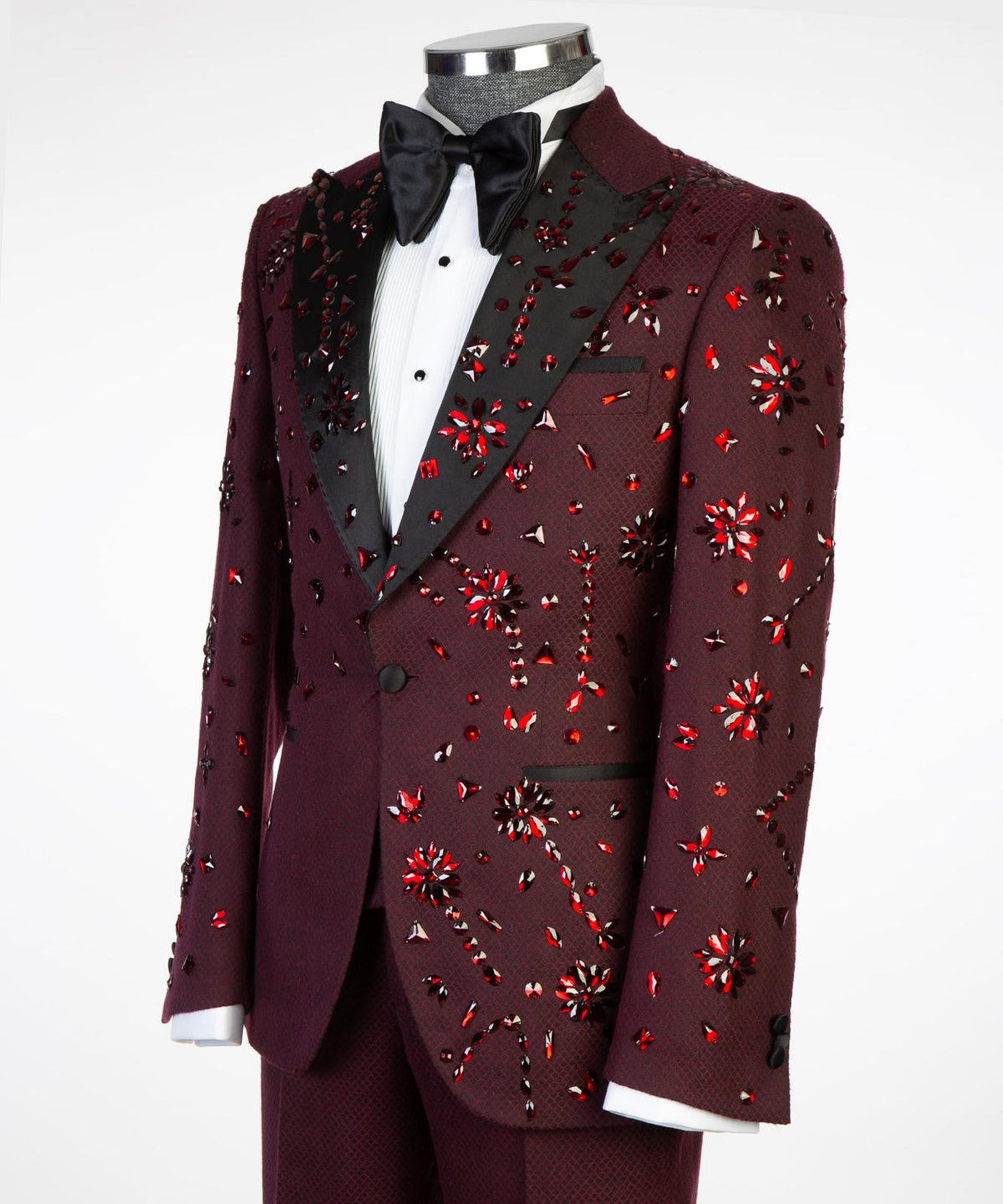 Jewelry Ornament Tuxedo – Claret Red – view 4