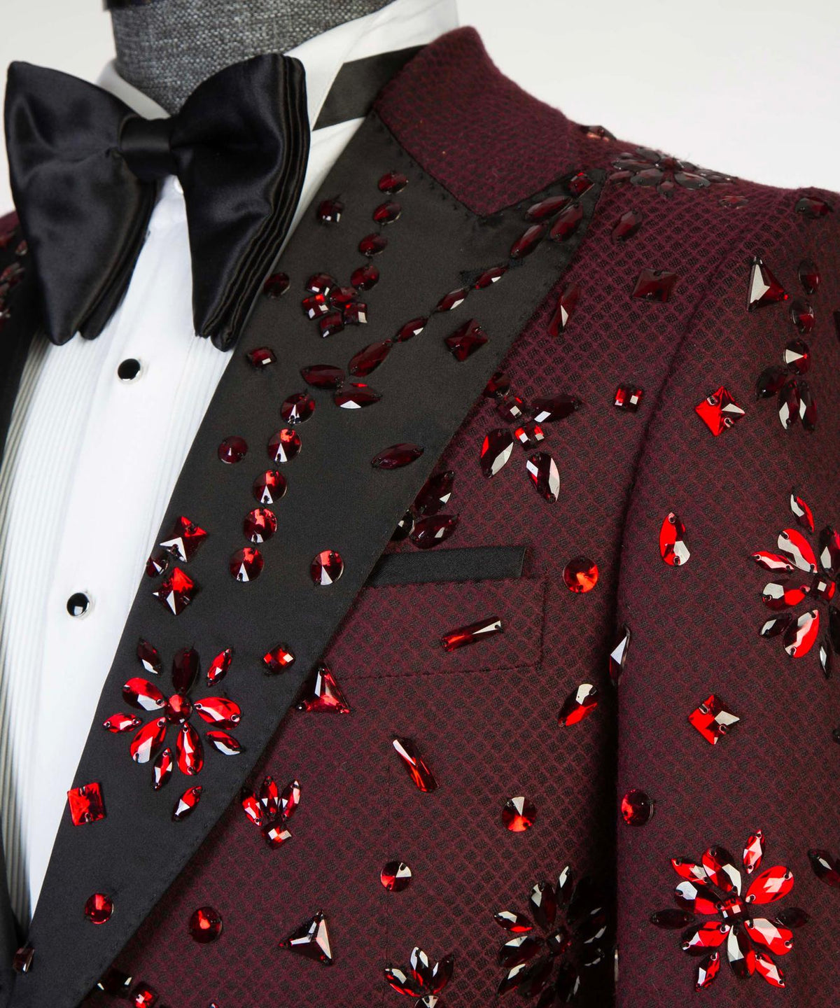 Jewelry Ornament Tuxedo – Claret Red – view 6