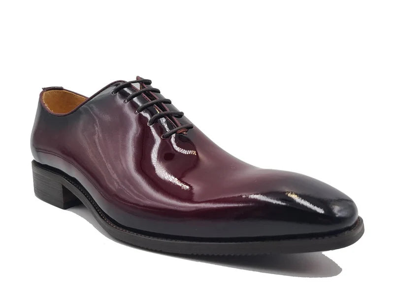 Wholecut Patent Leather Oxford (Burgundy)