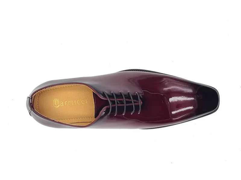 Wholecut Patent Leather Oxford (Burgundy)