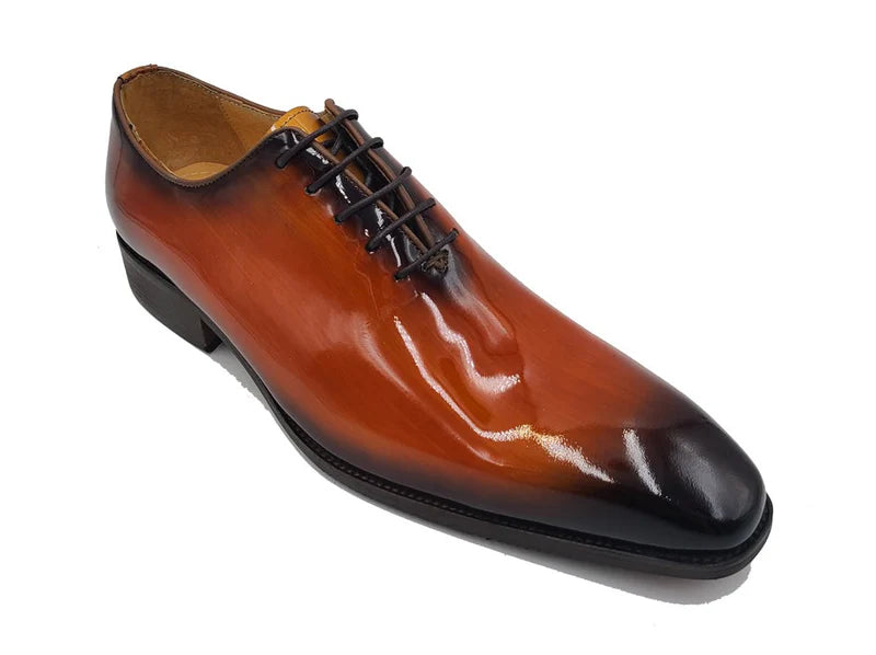 Wholecut Patent Leather Oxford (Cognac)