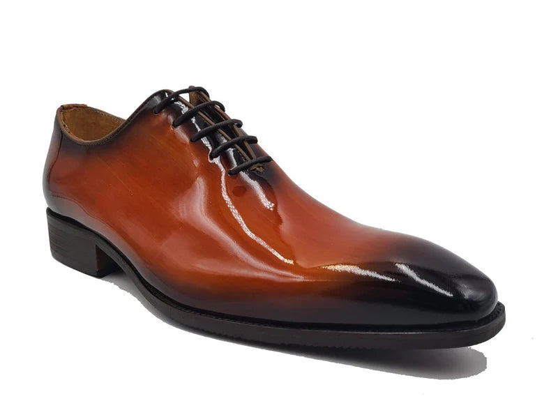 Wholecut Patent Leather Oxford (Cognac)