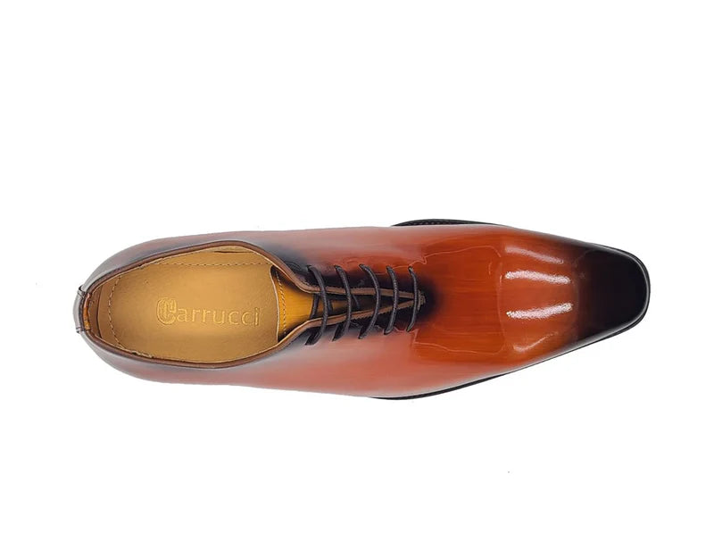 Wholecut Patent Leather Oxford (Cognac)