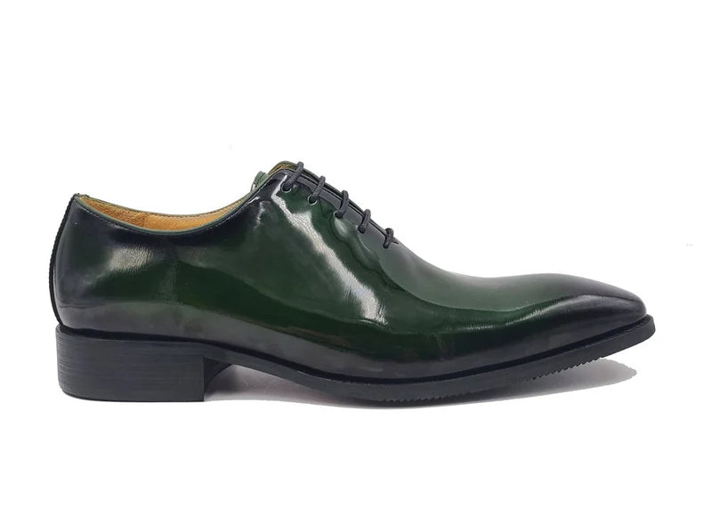 Wholecut Patent Leather Oxford (Olive)