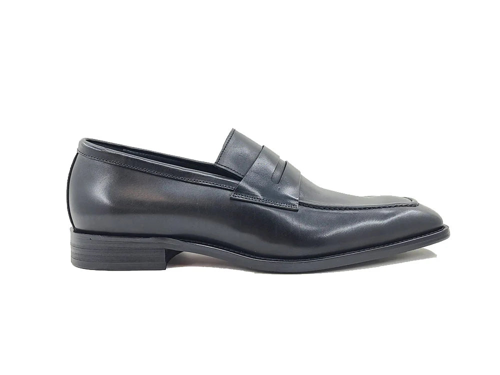 Patina Finished Penny Loafer (Black)