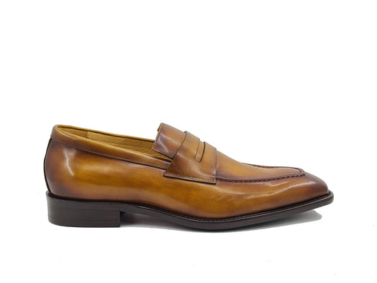 Patina Finished Penny Loafer (Cognac)