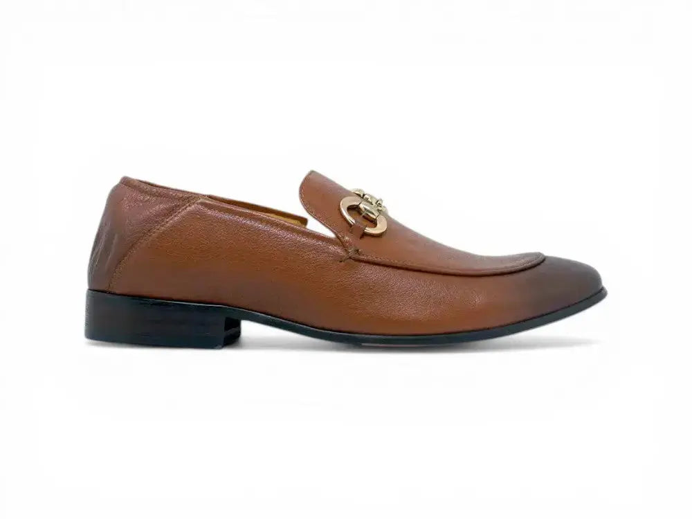 KS525-305 Soft Leather Casual Buckle Loafer/Mule