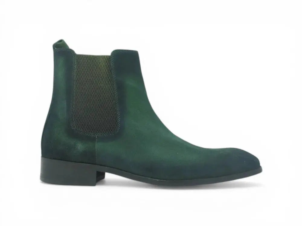Leather Suede Chelsea High Boots