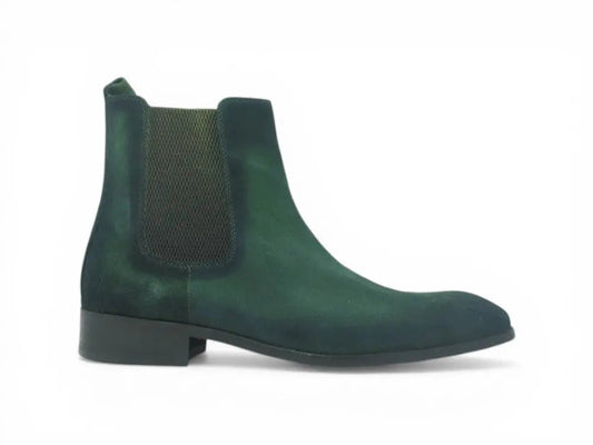 Leather Suede Chelsea High Boots