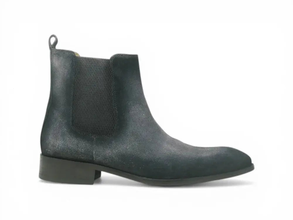 Leather Suede Chelsea High Boots