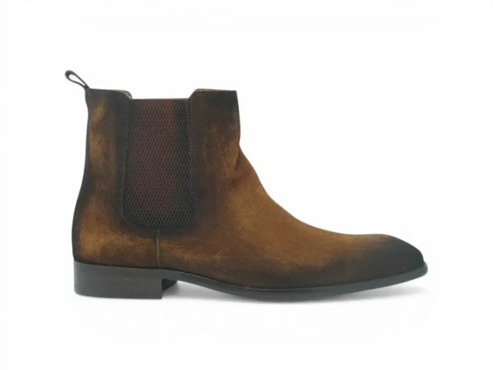 Leather Suede Chelsea High Boots