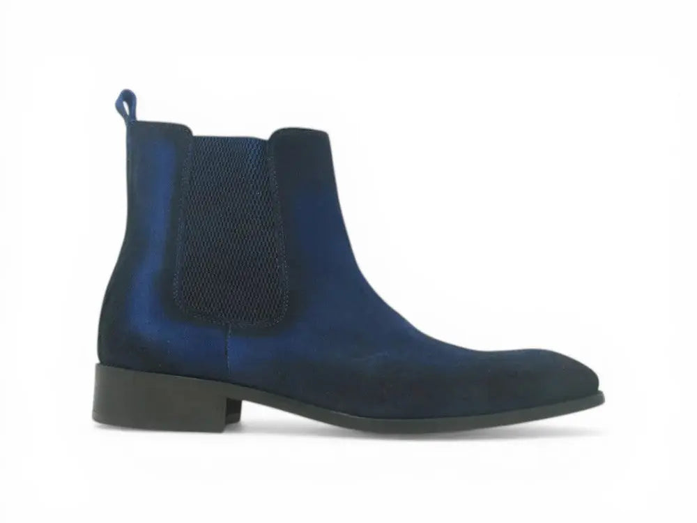 Leather Suede Chelsea High Boots