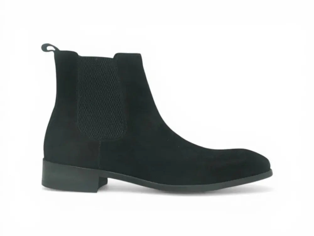 Leather Suede Chelsea High Boots