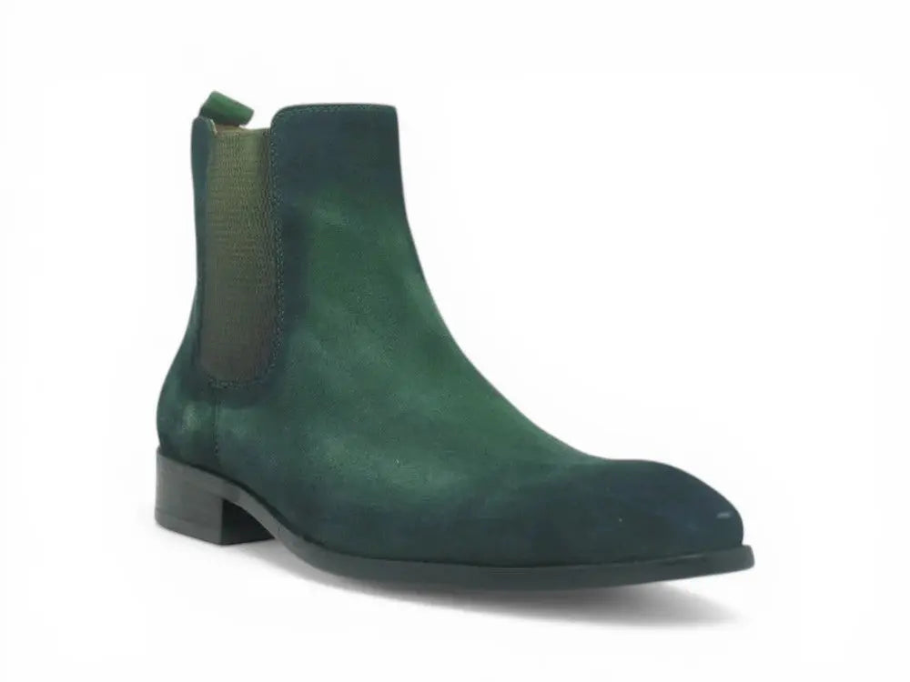 Leather Suede Chelsea High Boots