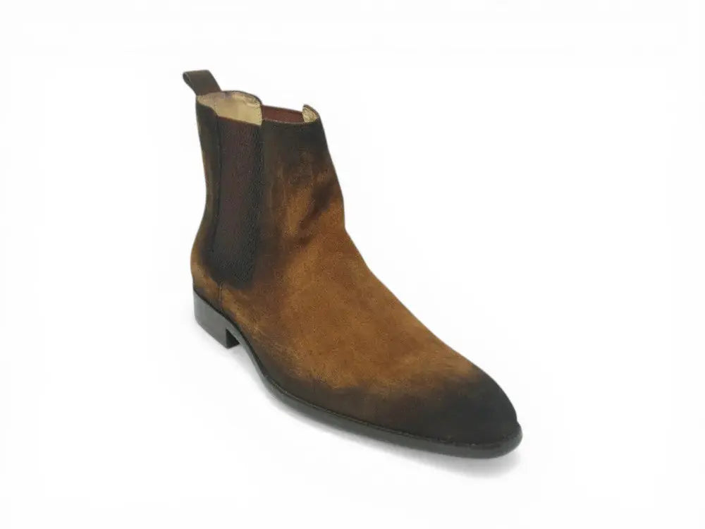 Leather Suede Chelsea High Boots