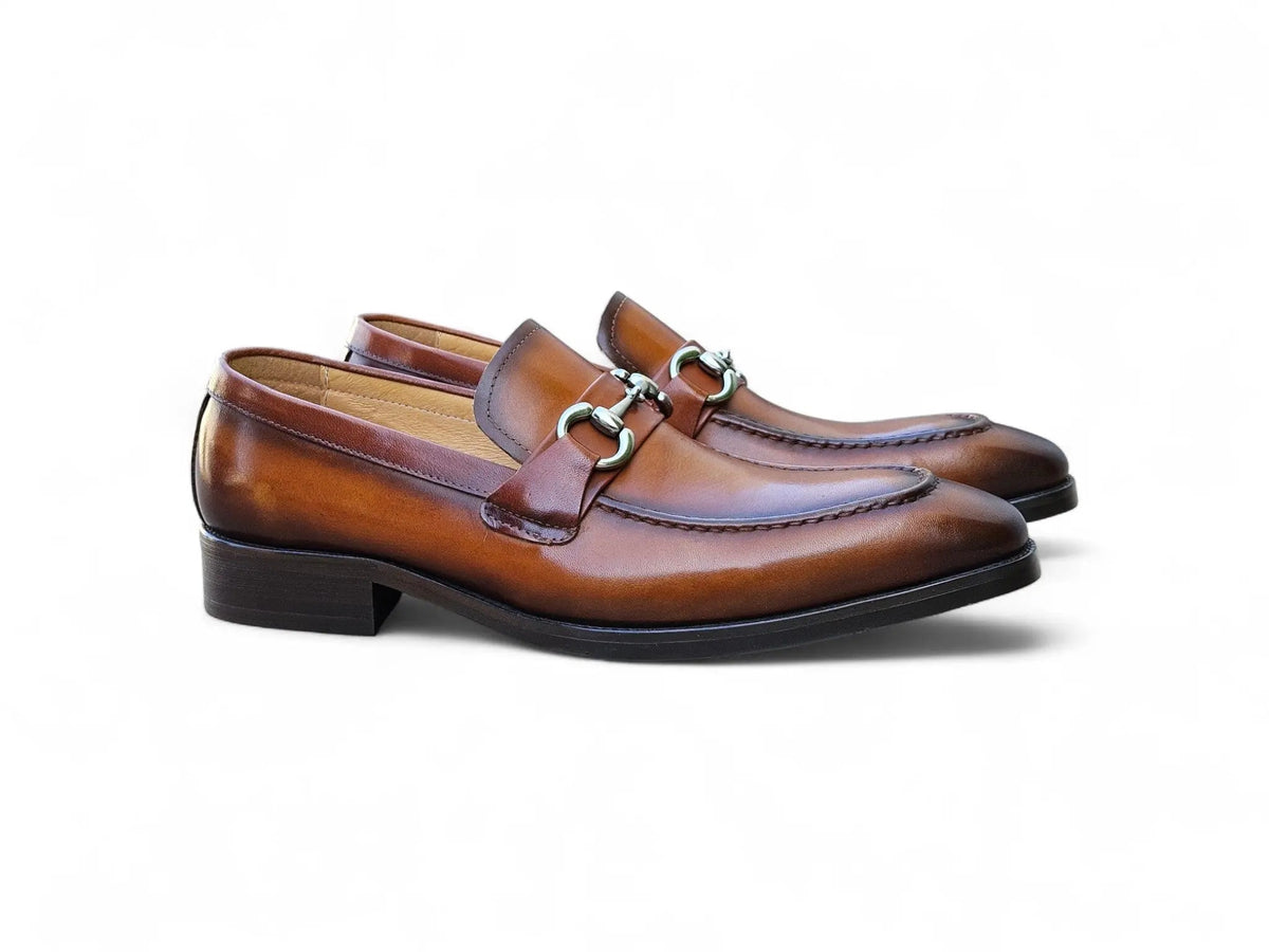 Men's Burnished Signature Buckle Loafer