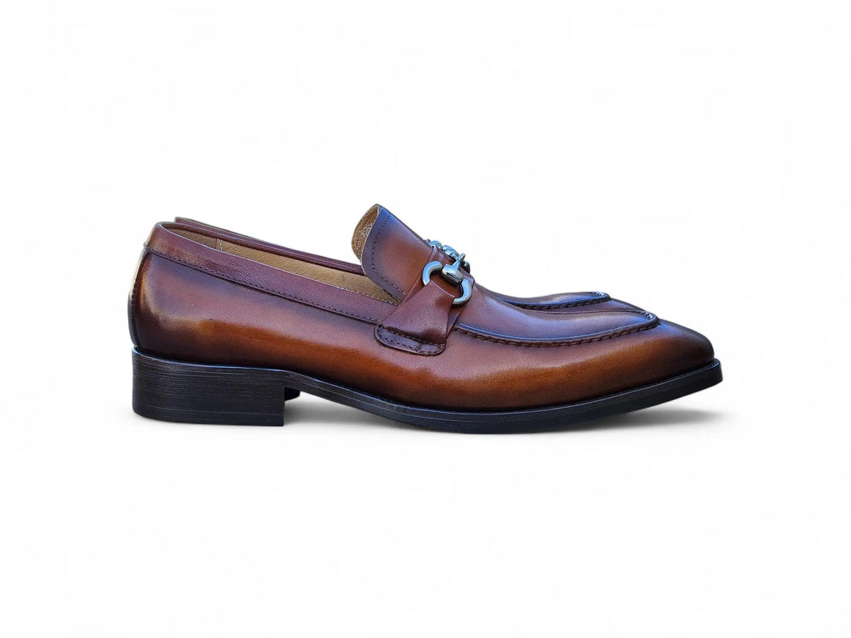 Men's Burnished Signature Buckle Loafer