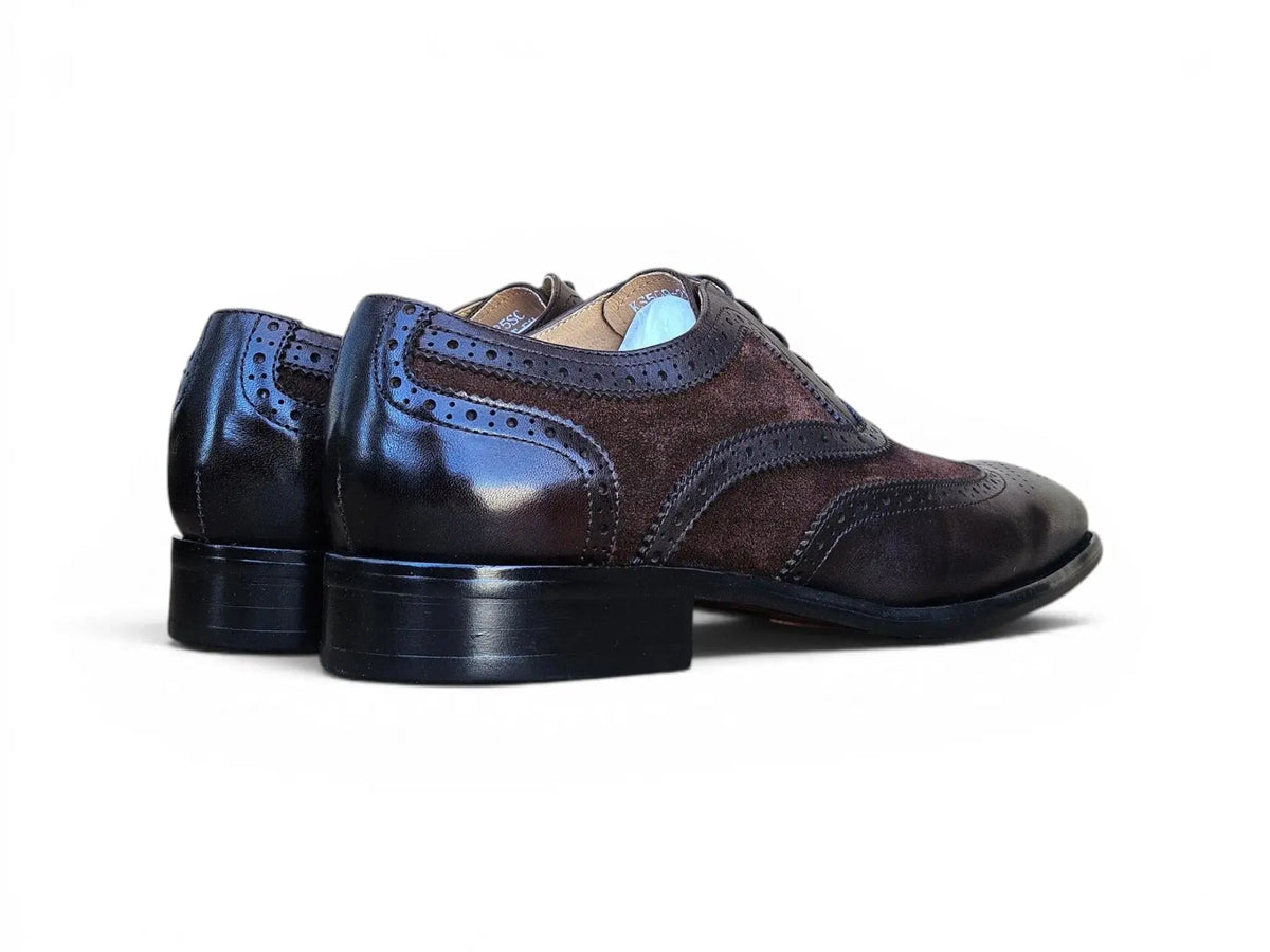 Mixed Media Burnished Wingtip Oxford