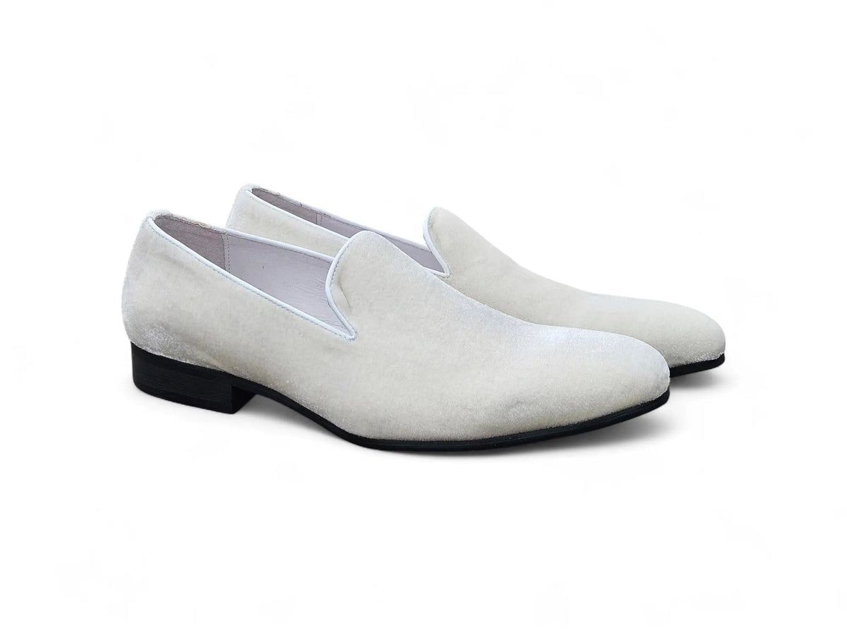Off-white Velvet Dress Loafer