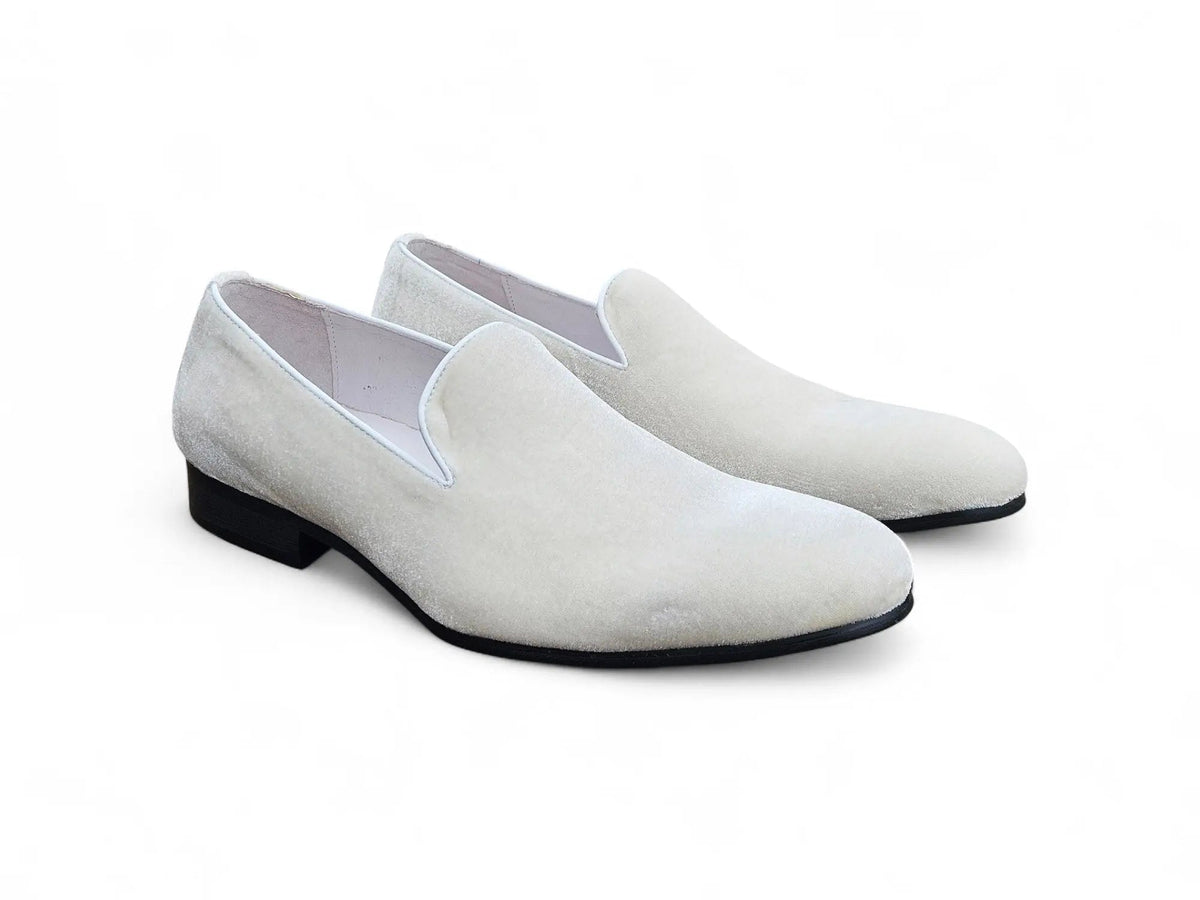 Off-white Velvet Dress Loafer