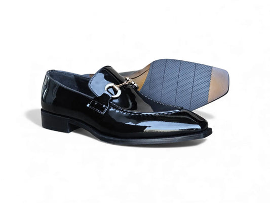 Patent Leather Buckle Loafer