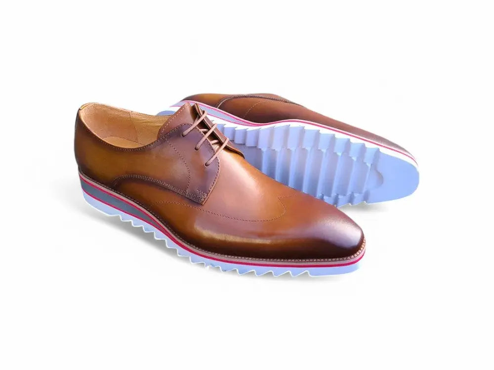 Plain Toe Wing-tip Stitching Blucher style Oxford