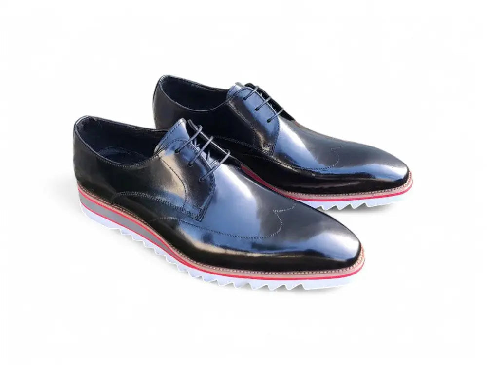 Plain Toe Wing-tip Stitching Blucher style Oxford