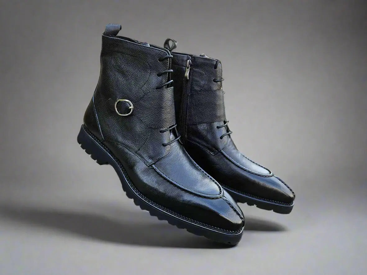 Rugged Split Toe Lace-up Boot